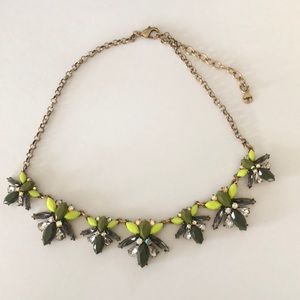 Loft green statement necklace